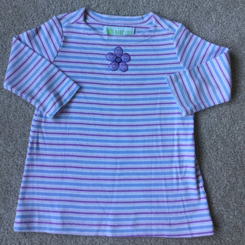 Baby Lulu Oleander top, size 4-5, softest cotton, made in the USA
